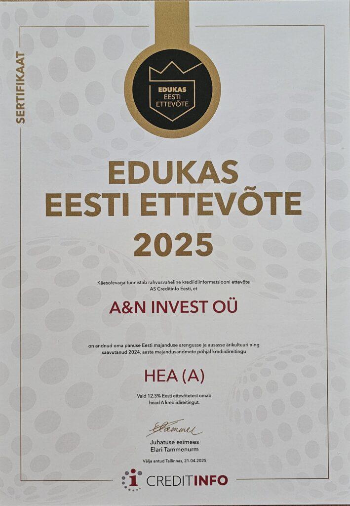 edukas eesti ettevõte 2025